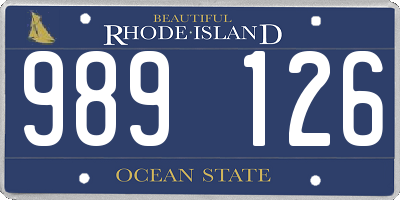 RI license plate 989126