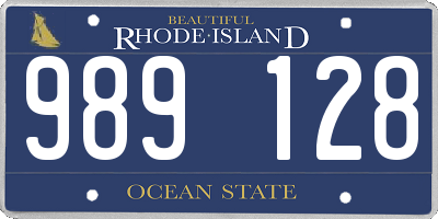 RI license plate 989128