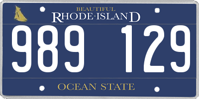 RI license plate 989129