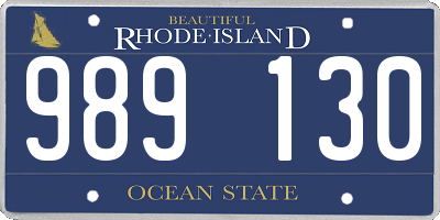 RI license plate 989130