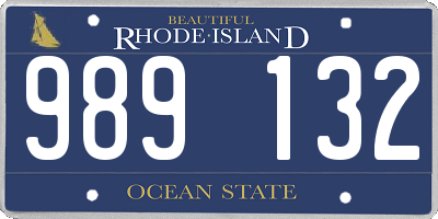 RI license plate 989132