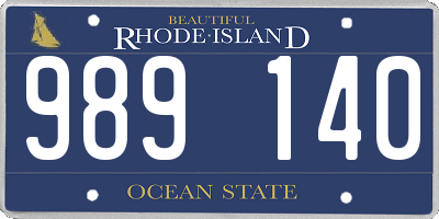 RI license plate 989140