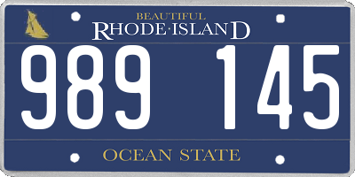 RI license plate 989145