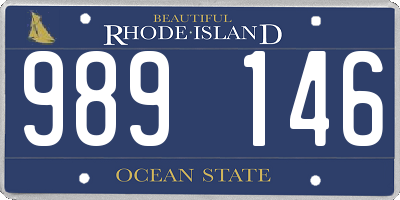 RI license plate 989146