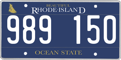 RI license plate 989150