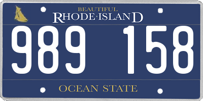 RI license plate 989158