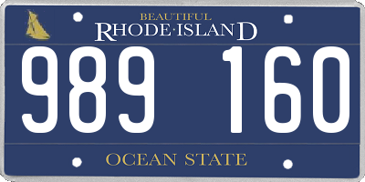 RI license plate 989160