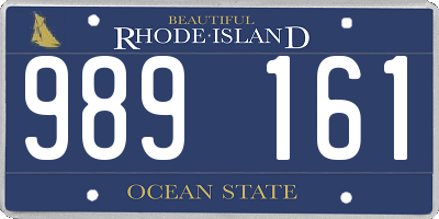 RI license plate 989161