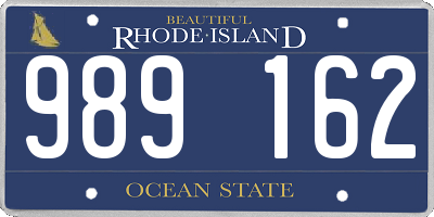 RI license plate 989162