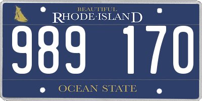 RI license plate 989170