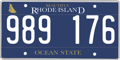 RI license plate 989176