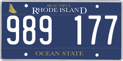 RI license plate 989177