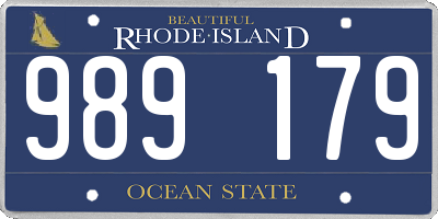 RI license plate 989179