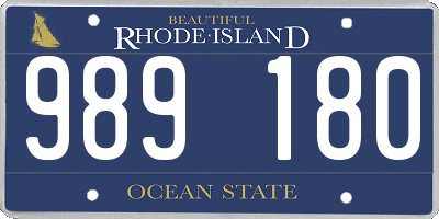 RI license plate 989180