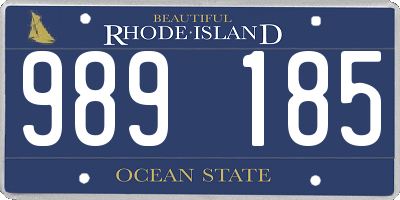 RI license plate 989185