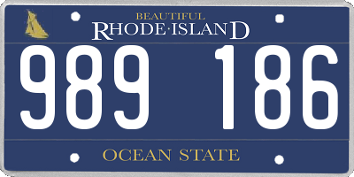 RI license plate 989186