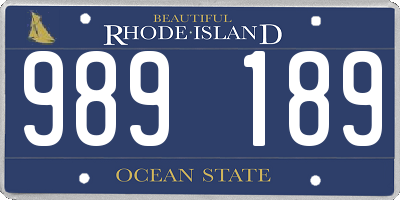 RI license plate 989189