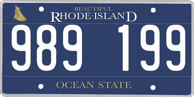 RI license plate 989199