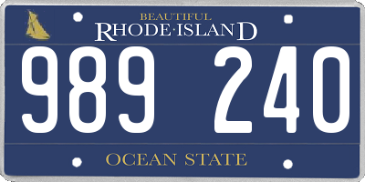 RI license plate 989240