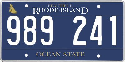 RI license plate 989241