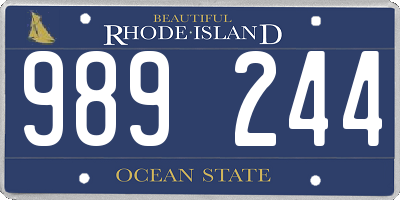 RI license plate 989244