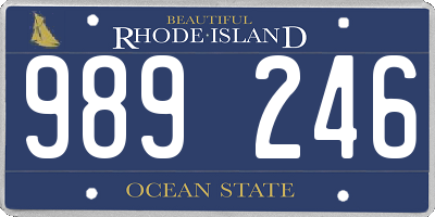 RI license plate 989246