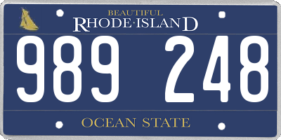 RI license plate 989248