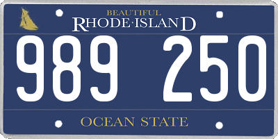 RI license plate 989250