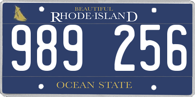 RI license plate 989256