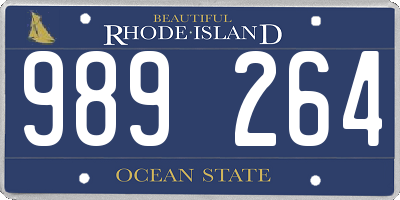 RI license plate 989264