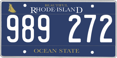 RI license plate 989272