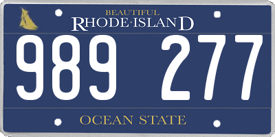 RI license plate 989277