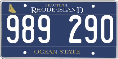 RI license plate 989290