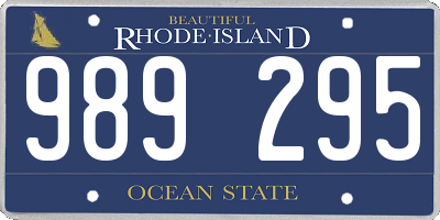 RI license plate 989295