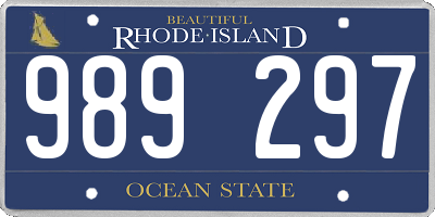 RI license plate 989297