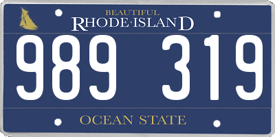 RI license plate 989319