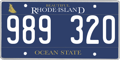 RI license plate 989320