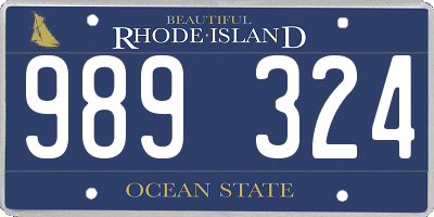 RI license plate 989324