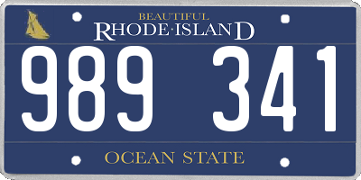 RI license plate 989341