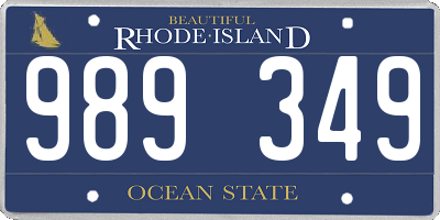 RI license plate 989349