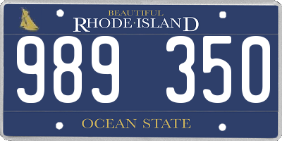 RI license plate 989350