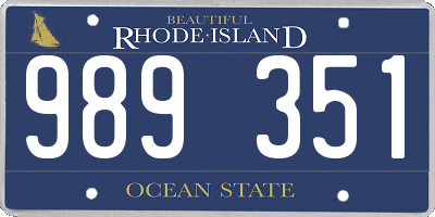 RI license plate 989351