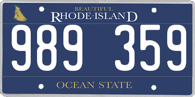 RI license plate 989359