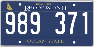 RI license plate 989371