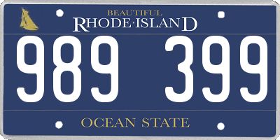 RI license plate 989399