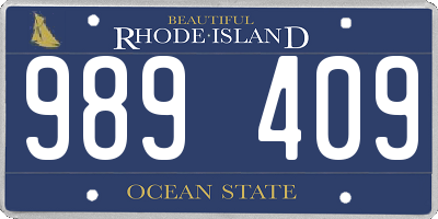 RI license plate 989409