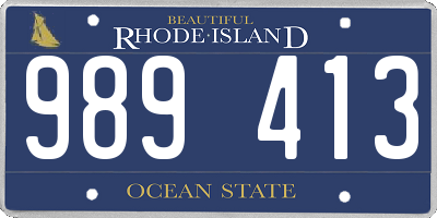 RI license plate 989413