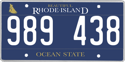 RI license plate 989438