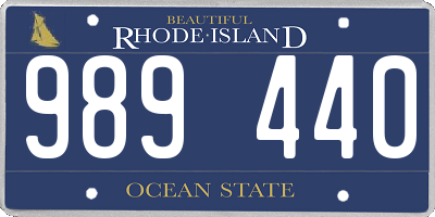 RI license plate 989440