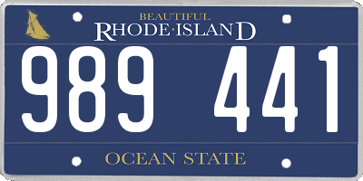 RI license plate 989441